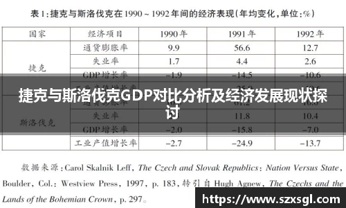 捷克与斯洛伐克GDP对比分析及经济发展现状探讨